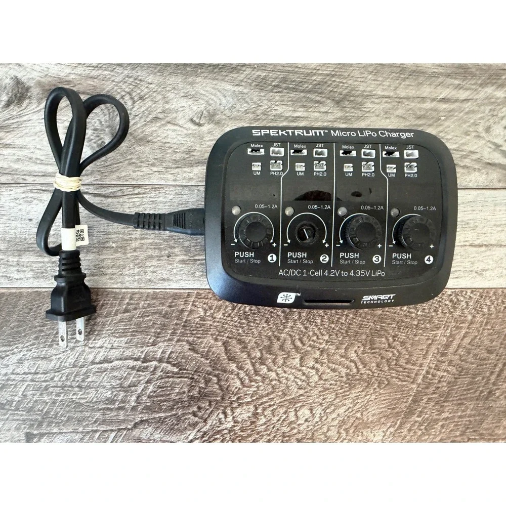 Spektrum Micro LiPo Charger Black RC Battery Charging Station - Works